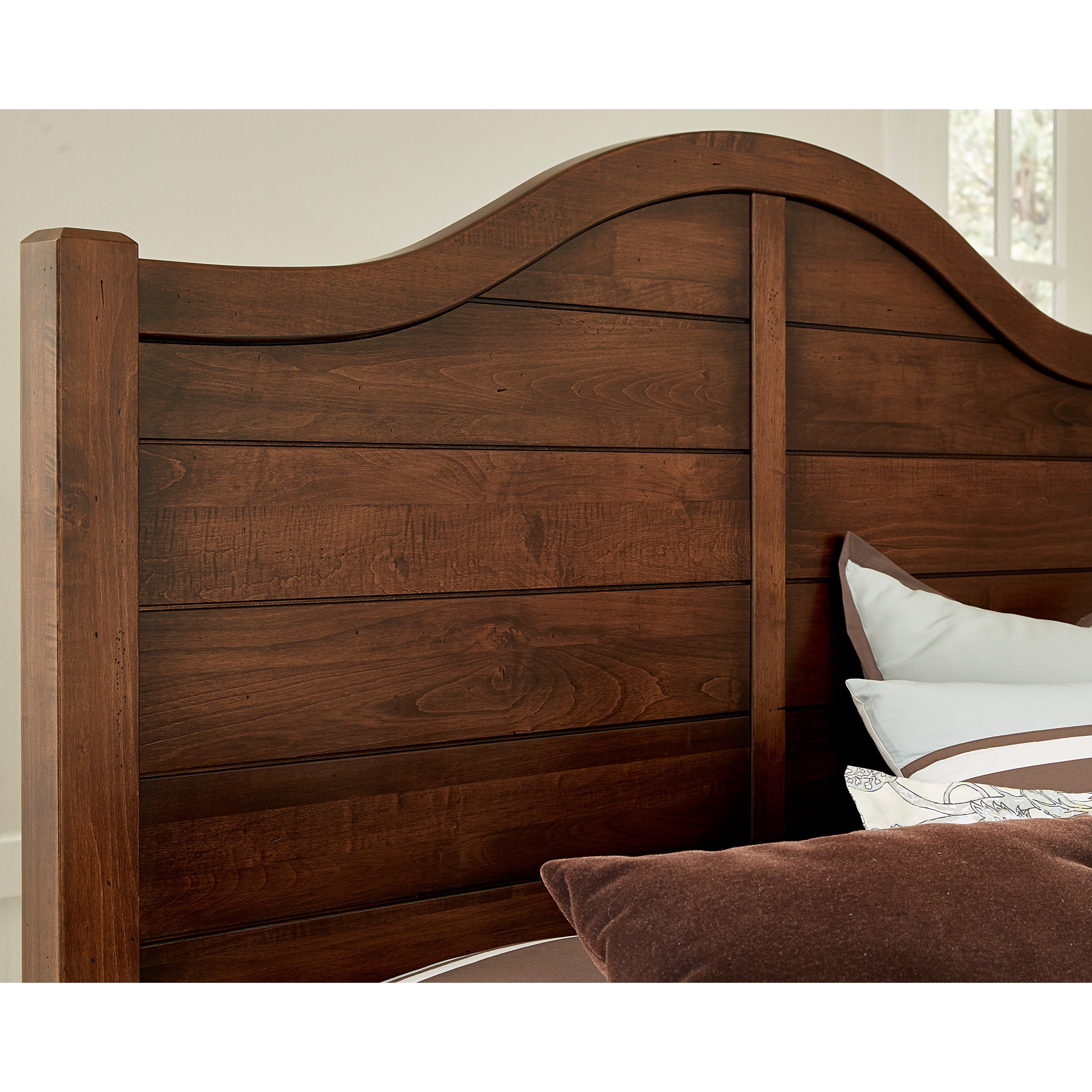 Vaughan Bassett American Maple Solid Wood Queen Shiplap Storage Bed
